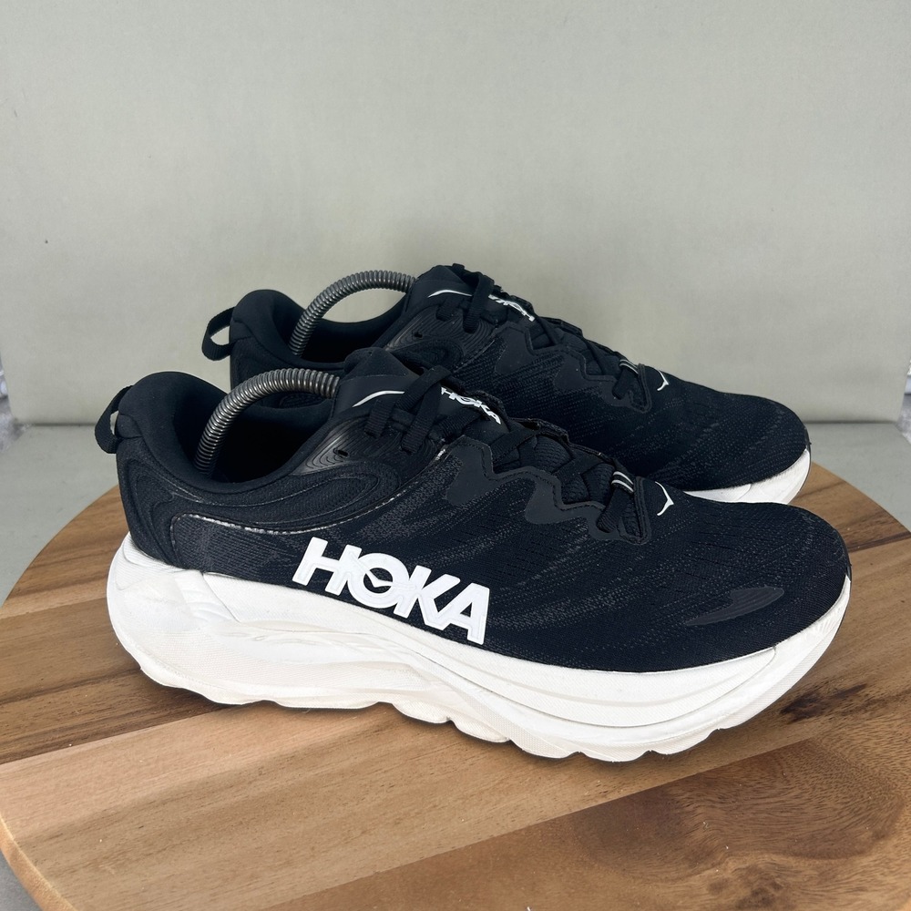 Hoka Gaviota 6 Mens Running Shoes Black White 1171932 BWHT Size 10.5 D
